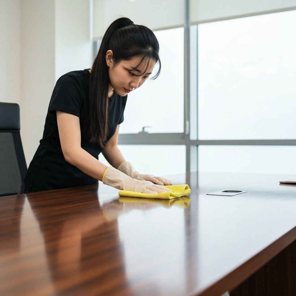 책상 및 수납 가구 청소